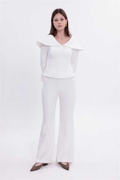 White Striped Pants