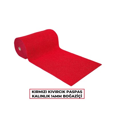 Kırmızı Kıvırcık Paspas 14mm Boğaziçi