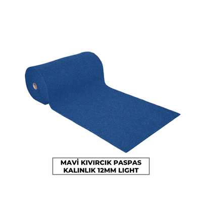 Mavi Kıvırcık Paspas 12mm Light