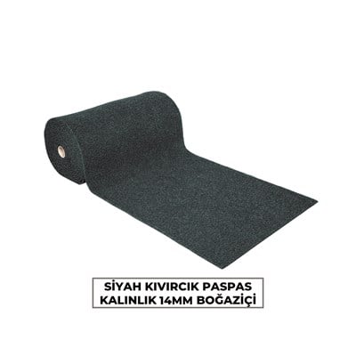 Siyah Kıvırcık Paspas 14mm Boğaziçi