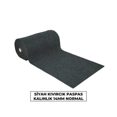 Siyah Kıvırcık Paspas 14mm Normal