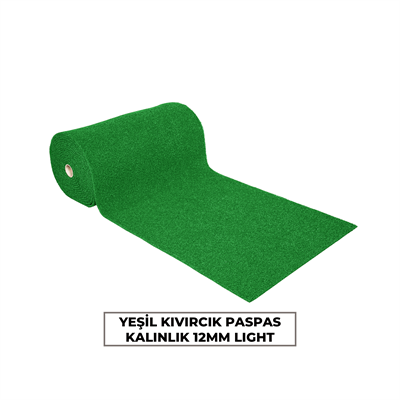 Yeşil Kıvırcık Paspas 12mm Light