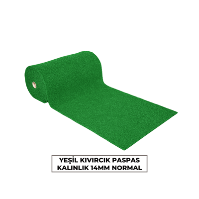 Yeşil Kıvırcık Paspas 14mm Normal