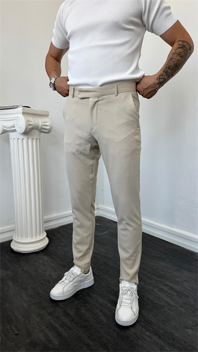 LM Klasik Slimfit Kumaş Pantolon Krem