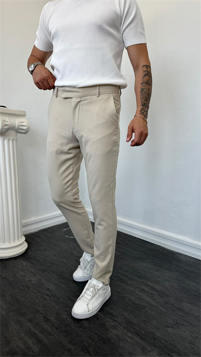 LM Klasik Slimfit Kumaş Pantolon Krem