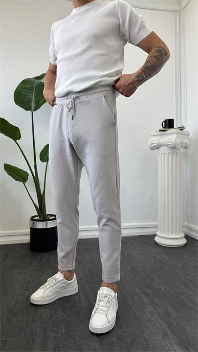 MR Duble Paça Jogger Taş Gri