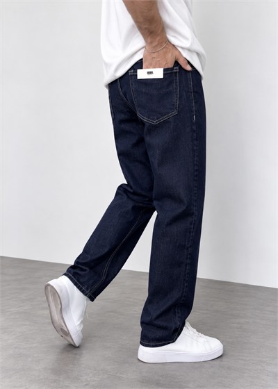 Lacivert Premium Baggy Kalıp Jeans