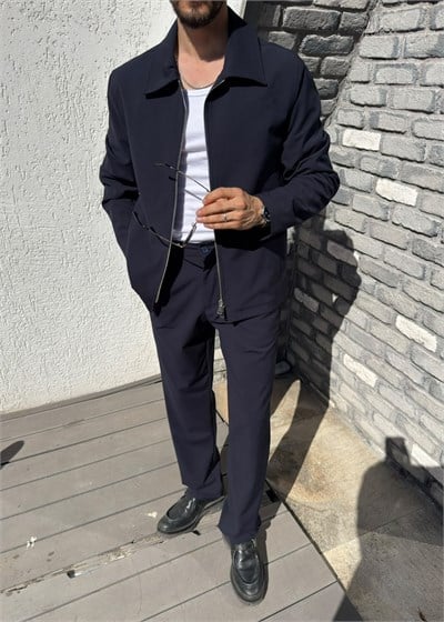 Luxury Ceket-Pantolon Takım Lacivert