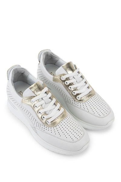 Kadın Hakiki Deri Beyaz Sneakers & Spor Ayakkabı