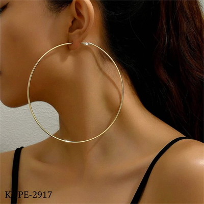 Çelik Gold Halka Küpe 9cm // KÜPE-2917