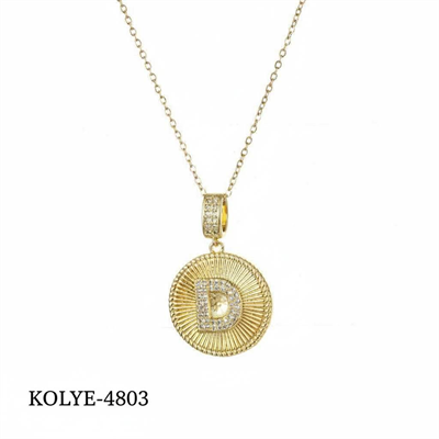 Çelik Harf Kolye 45 cm (D) // KOLYE-4803