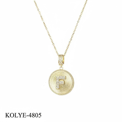 Çelik Harf Kolye 45 cm (F) // KOLYE-4805
