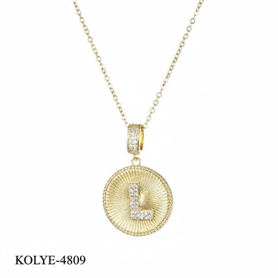 Çelik Harf Kolye 45 cm (L) // KOLYE-4809