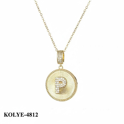 Çelik Harf Kolye 45 cm (P) // KOLYE-4812