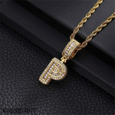 Çelik Harf Kolye (P) 60cm // KOLYE-4877