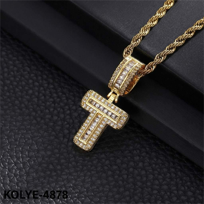 Çelik Harf Kolye (T) 60cm // KOLYE-4878