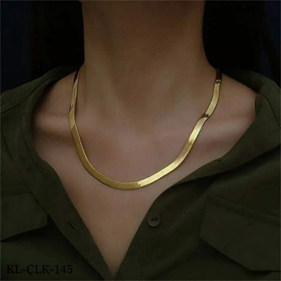 Çelik İtalyan Kolye Gold 45 cm