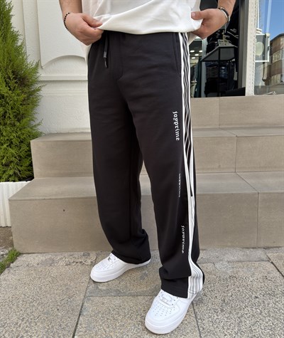 Beyaz Şeritli Baggy Eşofman Alt