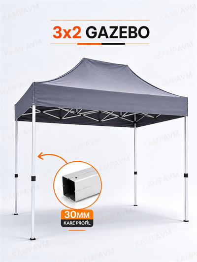 3x2 Katlanır Gazebo Çadır Pratik Kurulumlu Portatif Gölgelik - Çadır KampAVM