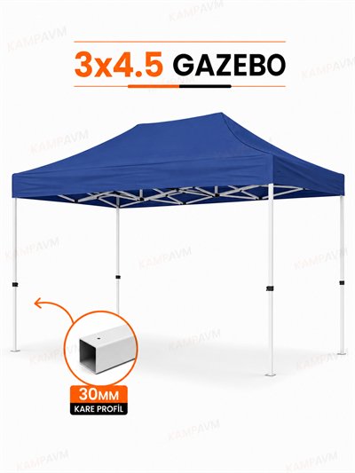 3x4'5 Katlanır Gazebo Çadır Pratik Kurulumlu Portatif Gölgelik - Çadır KampAVM
