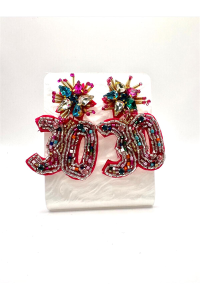 30 Yaş Keçe Handmade Küpe