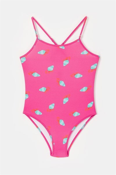 2-8 Yaş Kız Çocuk UPF50+ Korumalı Mayo