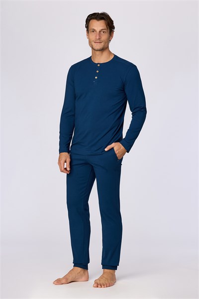 Lacivert Basic Erkek Pijama Takımı