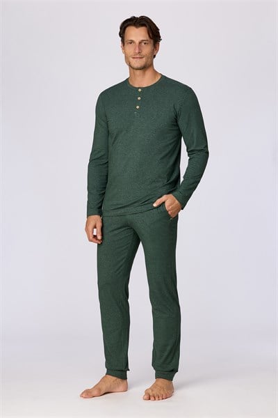 Yeşil Basic Erkek Pijama Takımı