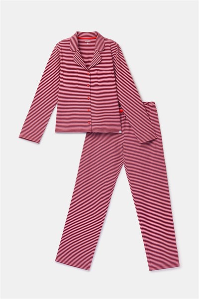 Yıldız Baskılı Lacivert Pamuklu Pijama