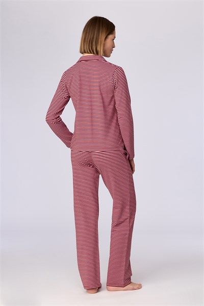 Yıldız Baskılı Lacivert Pamuklu Pijama
