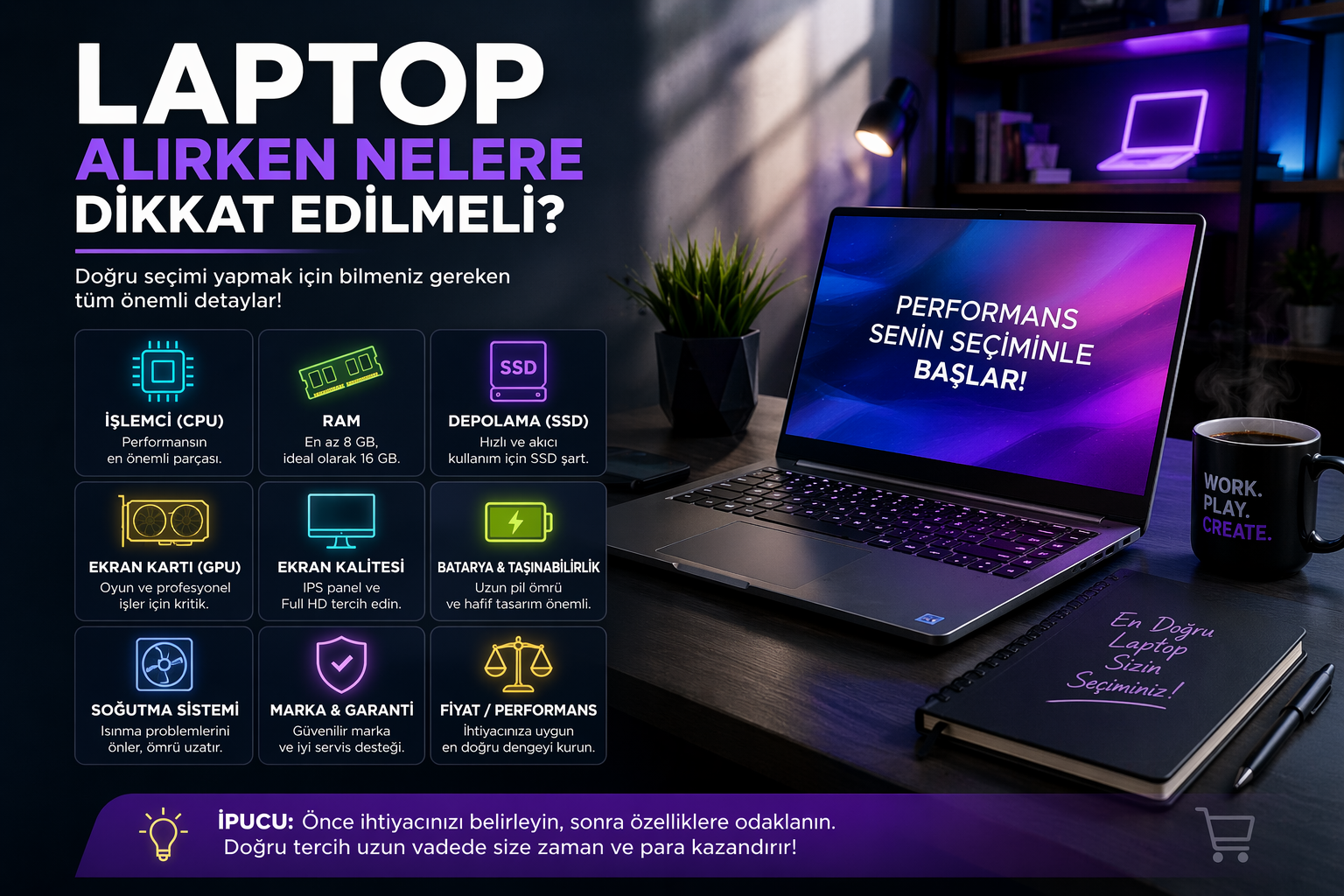 Laptop Alırken Nelere Dikkat Edilmeli? (2026 Güncel Rehber)