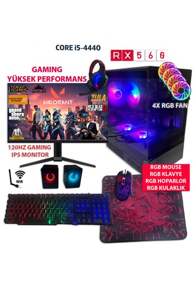 COMLOJI Gi Core i5-4570 + RX560 4GB 16GB RAM 256GB SSD Esports