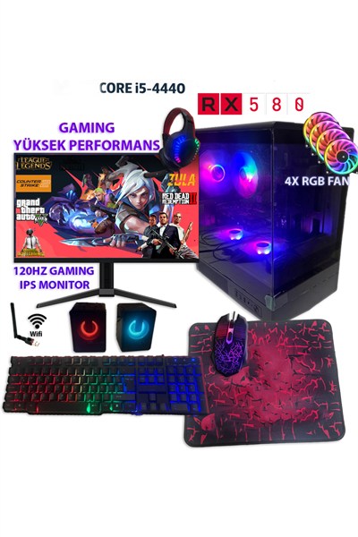 Gi Core-2 RX580 8GB + i5-4570 16GB RAM 256GB SSD GamingESP