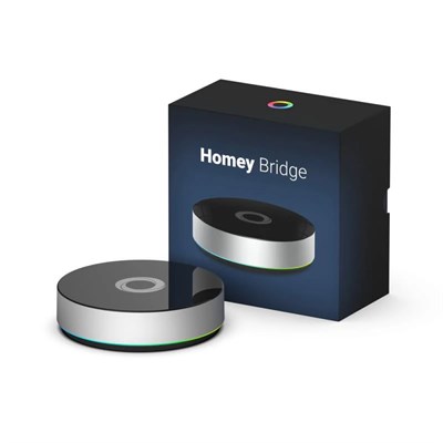 Homey Bridge kablosuz bağlantı genişletici kutu ve ürün görseli