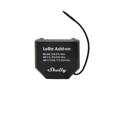 Shelly LoRa Add-on uzun menzilli iletişim modülü ön görünüm