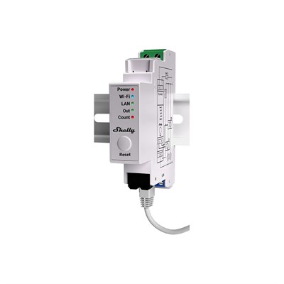 Shelly Pro EM-50 DIN ray montajlı akıllı enerji ölçer modülü