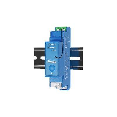 Shelly Wave Pro 1 Z-Wave DIN ray montajlı akıllı röle modülü ürün görünümü