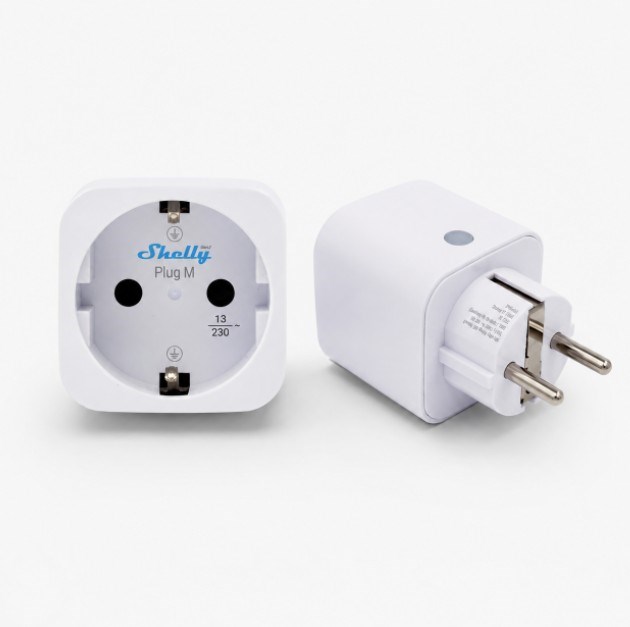 İki adet Shelly Plug M Gen3 enerji ölçümlü Matter akıllı priz