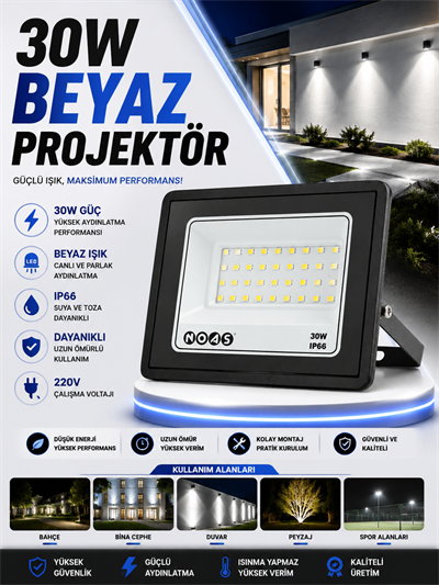 NOAS 30W LED PROJEKTÖR BEYAZ