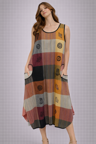 Fil Desenli Hint Elbise