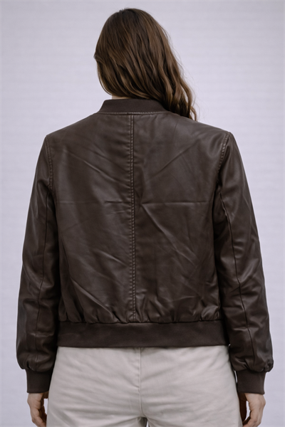 Hakim Yaka Kısa Deri Mont 9977