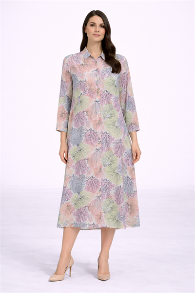 Hayat Ağacı Desenli Elbise