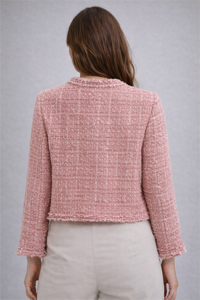 İpli Kısa Kumaş Ceket 096