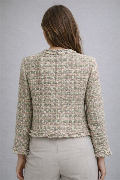 İpli Kısa Kumaş Ceket 096