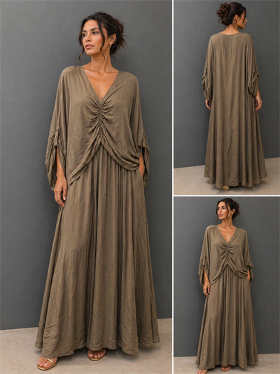 İtalyan Batik Desen İpek Elbise 2601XA31 - 22180