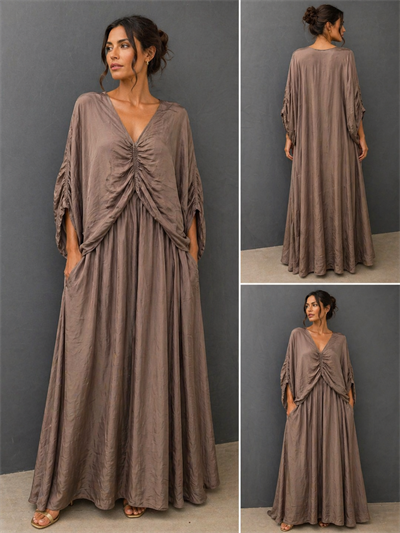İtalyan Batik Desen İpek Elbise 2601XA31 - 22180