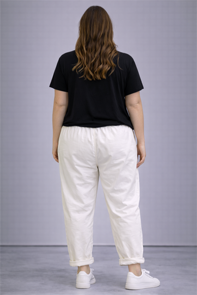 İtalyan Büyük Beden Düz Pantolon 24088314