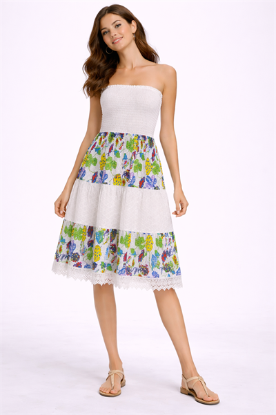 İtalyan Çiçek Desenli Etek