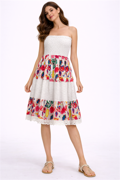 İtalyan Çiçek Desenli Etek