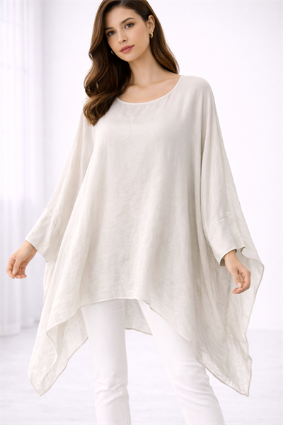 İtalyan Düz İpek Tunik 2601XA20 - 1727